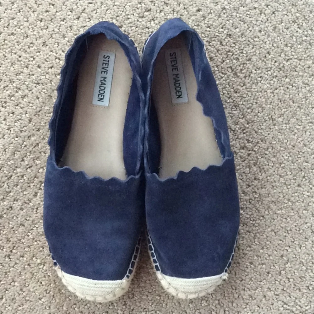 Steve Madden Breanna Navy Suede Espadrilles 7.5